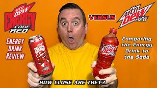 Mtn Dew Energy Code Red Review and how it compares to the Original Mtn Dew Code Red soda.