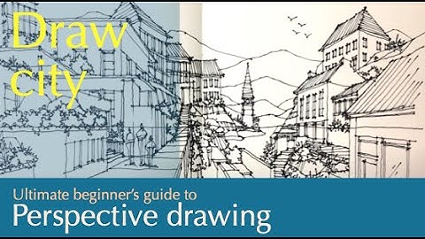 Draw Cityscape 32: Streetscape view, ramp and steps in multi point perspective. #shorts