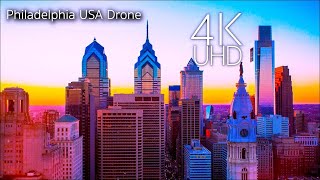 Philadelphia in 4K UHD Drone at Night