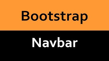 Building a Navbar in Bootstrap 4 and HTML5