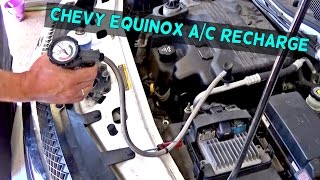 recharge equinox air conditioner 2005 chevrolet 2006 2007 refill compressor replacement