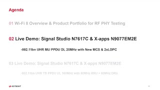 Part 2 - Live Demo using Keysight Signal Studio & X-apps for Wi-Fi 8 (802.11bn) UHR DL MU PPDU