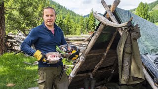 Жаркое из курицы на костре и походная каша на горной воде. Дикий Алтай