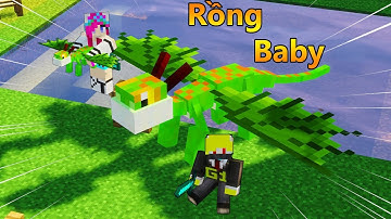 DỤ ĐƯỢC BÉ RỒNG BABY CÙNG NOOB YETI TRÊN SKY ISLAND TRONG MINECRAFT