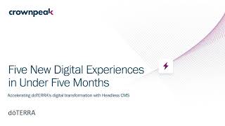 Five New Digital Experiences in Under Five Months