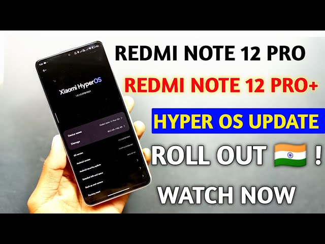 Redmi Note 12 Pro 4G HyperOS : r/miui