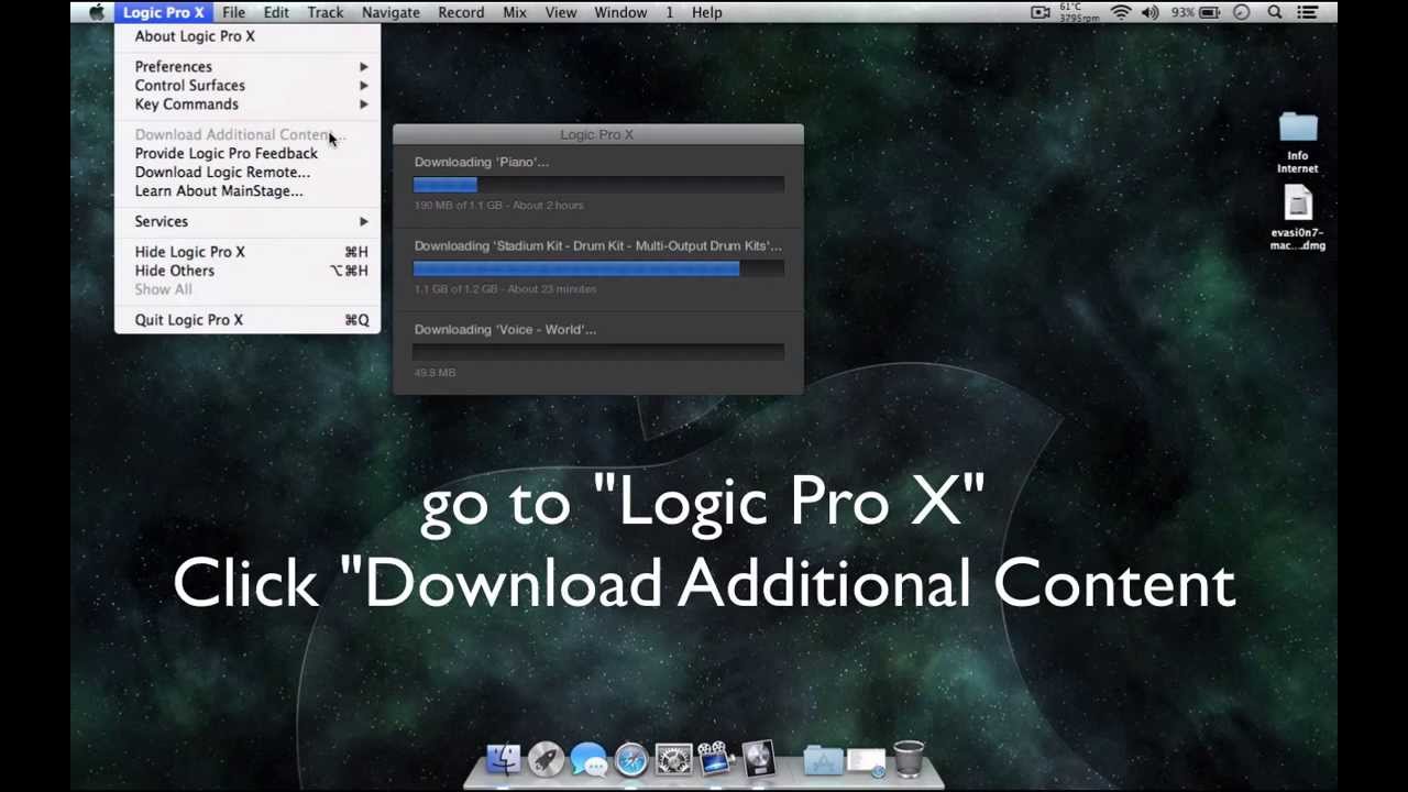 logic pro x additional content download problems