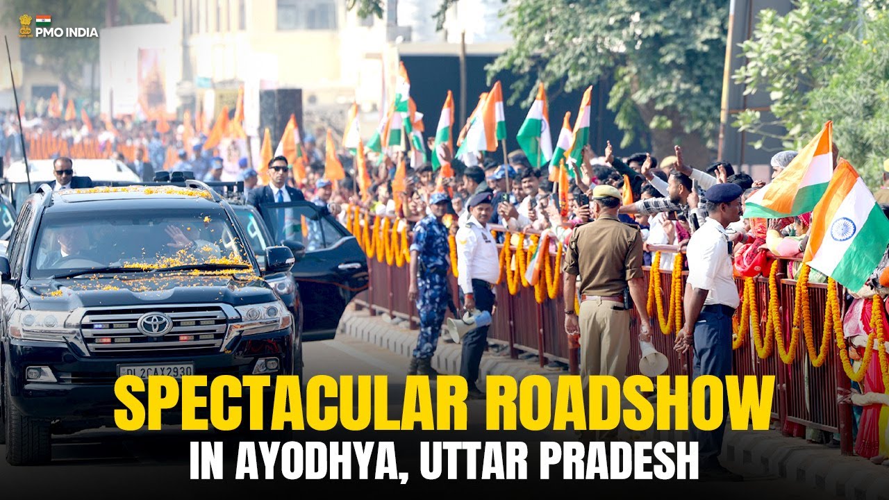 Live - Prime Minister Narendra Modi holds a Roadshow in Ayodhya, Uttar Pradesh