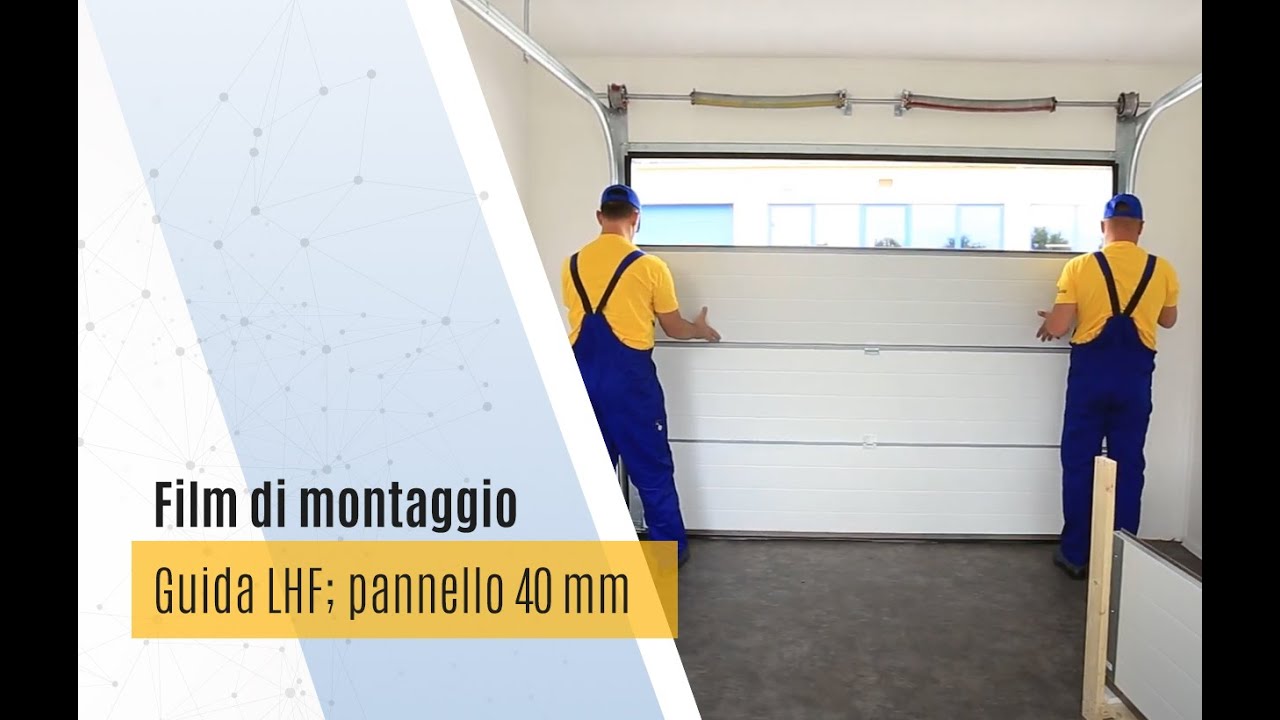 Montaggio del portone sezionale DAKO | guida LHF; pannello 40 mm