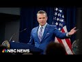 LIVE: Hegseth delivers remarks on Operation Epic Fury in Iran | NBC News