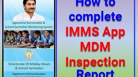 How to Upload MDM Inspection Report everyday through IMMS App