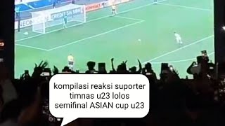 detik detik kemenangan timnas ‼kumpulan reaksi suporter  timnas MASUK SEMIFINAL AFC U23 QATAR