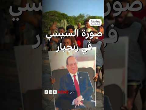 صورة الرئيس المصري عبد الفتاح السيسي في فيديو لفرقة زنجبارية