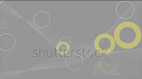 Abstract Background with Moving Circles and Lines yellow and white
