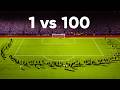 1 Goalie Vs. 100 Free Kicks ALL AT ONCE! image