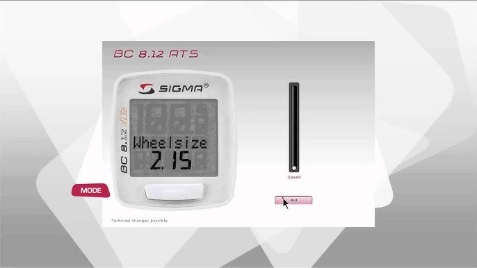 SIGMA SPORT // BC 7.16/ATS // Settings (EN) - YouTube