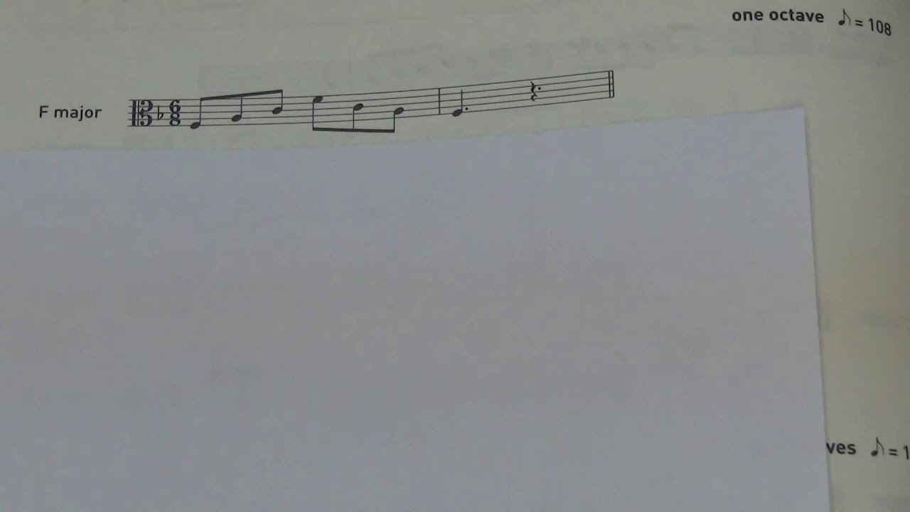 ABRSM Viola Grade 2 scales and arpeggios - F major arpeggio - YouTube