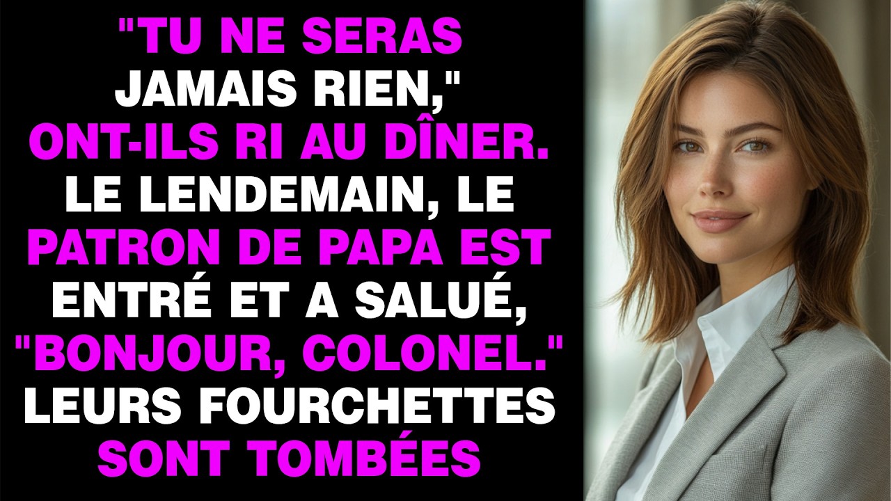 Au Dîner de Famille, Ils Ont Dit Que Je N'étais Rien — Puis Le Chef de Papa M'a Appelée 