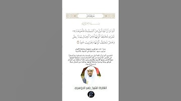الآية (27) من سورة فاطر//القارئ الشيخ ياسر الدوسري