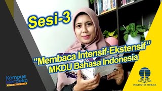 Extensive-Intensive Reading | Video Greeting Session 3 of the 2022 UT Online Tutorial