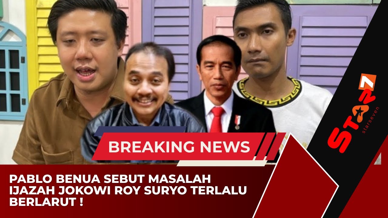 🔴PABLO BENUA TANGGAPI IJAZAH JOKOWI, SARANKAN ROY SURYO DUDUK BARENG‼️