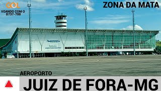 AEROPORTO DA ZONA DA MATA - JUIZ DE FORA-MG VOANDO COM A GOL NO B737-700 PARA SÃO PAULO-CGH