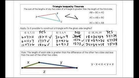 Triangle Inequalities & Hinge Theorem