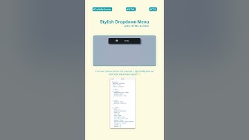 ✨Create a Stylish Dropdown Menu with HTML & CSS! 🚀 #webdevelopment #webcoding #cssanimation #shorts