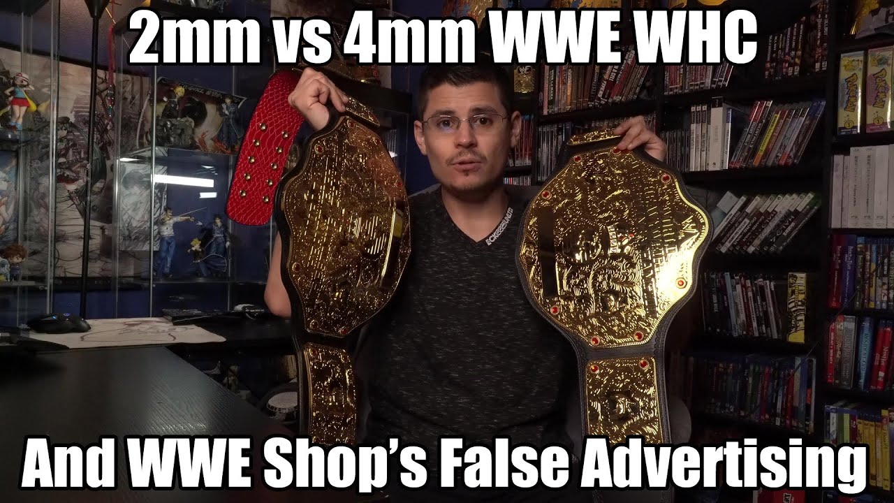 2mm vs 4mm WWE WHC Big Gold - WWE Shop's false advertising