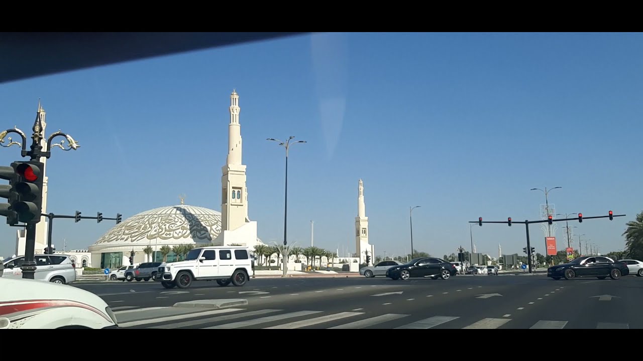 abudhabi to alain road scenery, beautiful road view