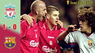 Liverpool vs Barcelona 1 - 0 | Highlights 2001 Semi-FINAL UEFA Cup (Michael Owen, Gary, Rivaldo..)