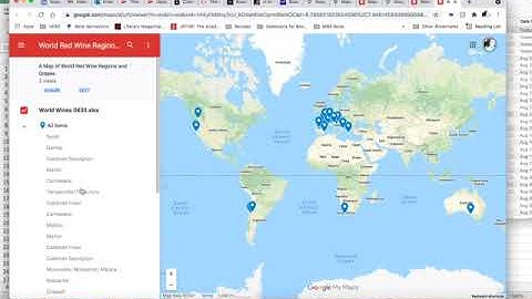 World Red Wines Excel to Google Maps 