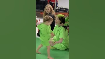 Thumbnail of Billie Eilish playing with a little kid#shorts