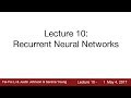 Lecture 10 | Recurrent Neural Networks