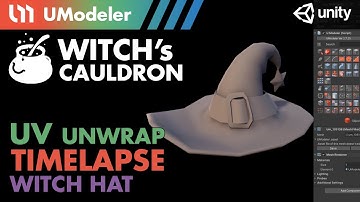 3D Modeling in Unity - Timelapse of unwrapping WitchHat in the Witch