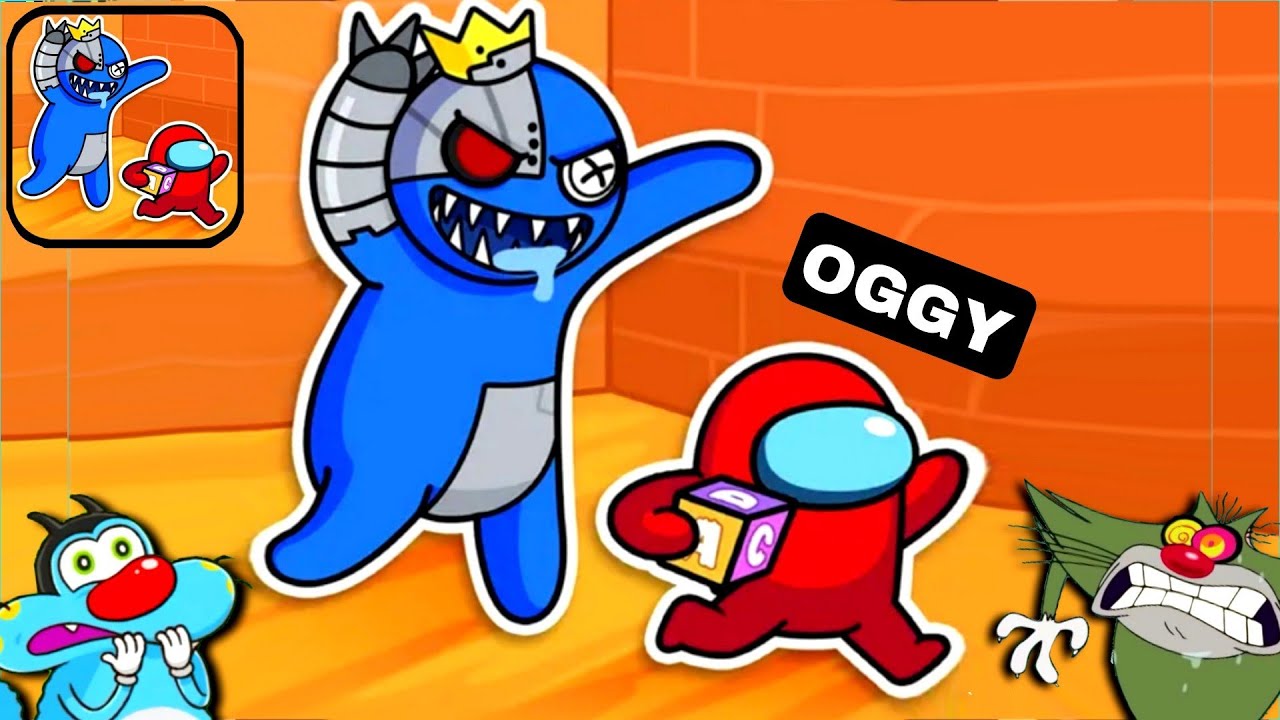 Oggy Playing Survivor in Rainbow Monster Game Oggy game YouTube