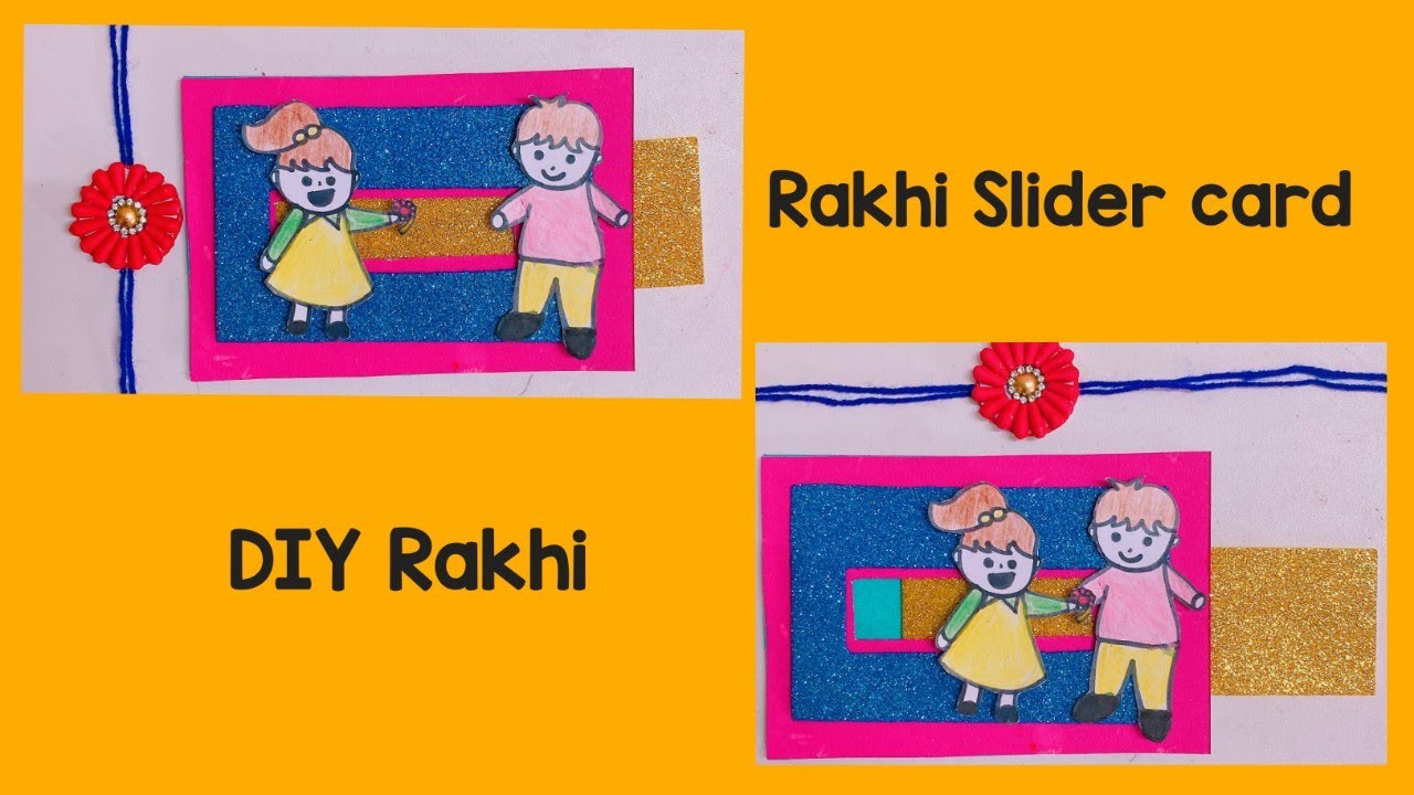 DIY Rakhi card | How to make Rakhi #Rakhi card at home - YouTube