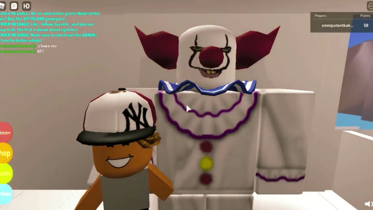 The Clown Command Admin Island Youtube - roblox hat commands