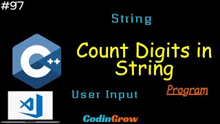 C Program Count Digits In String Codingrow