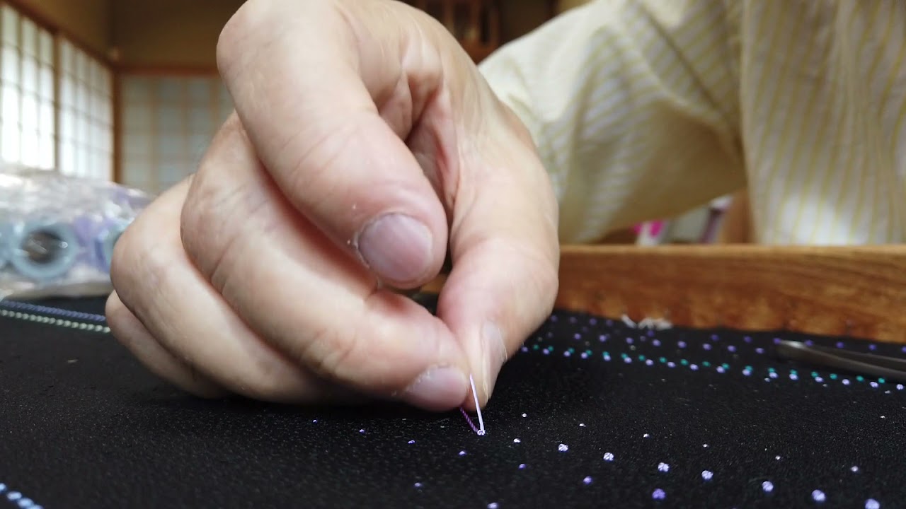 【日本刺繍】点を表現する技法　相良ぬいと芥子ぬい