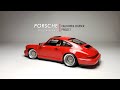 Building Fujimi 1/24 Porsche 911 964 Carrera scale model. Full build step by step customization ASMR