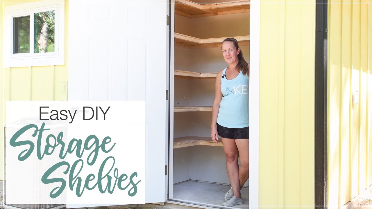 Easy DIY Storage Shelves - Houseful of Handmade