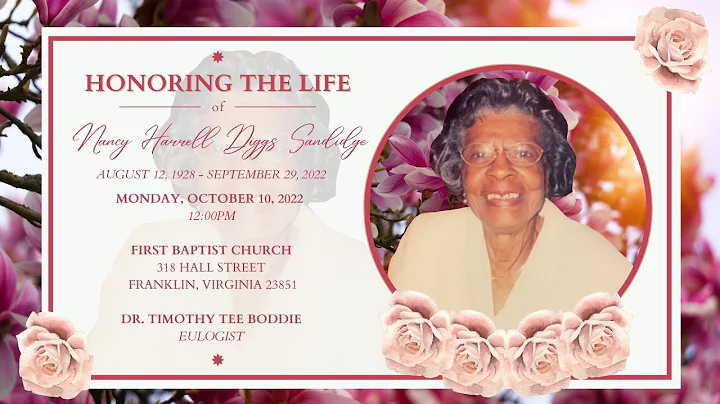 The Homegoing Celebration of Mrs. Nancy Harrell Di...