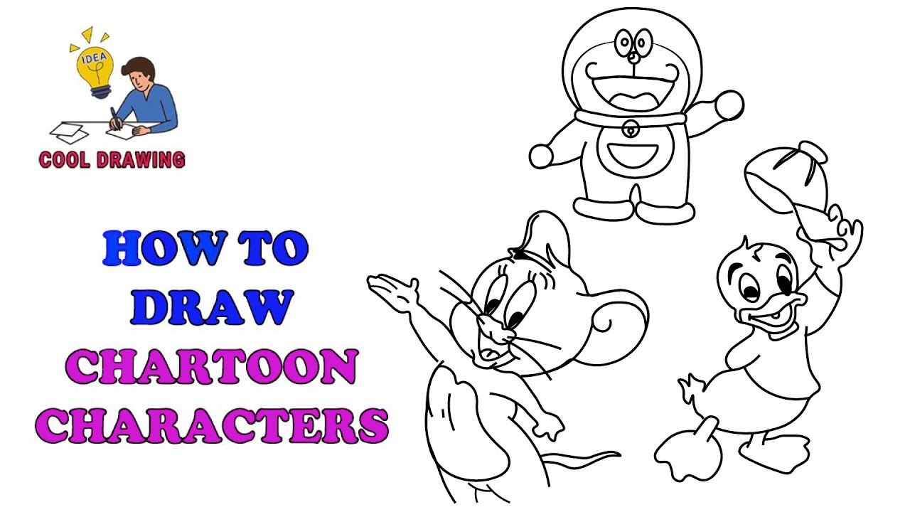 How to Draw Cartoon Characters - Step By Step - Cool Drawing Idea