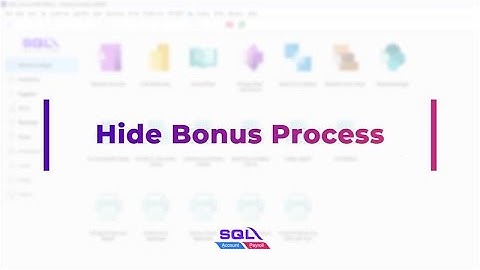 SQL Payroll - Hide Bonus Process