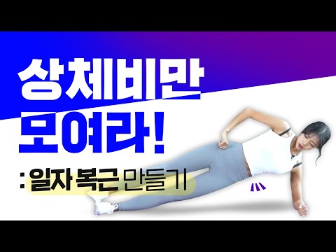 상체 비만 탈출을 위한 운동법ㅣ매끈 탄탄 일자 복근 만들기