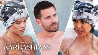 Scott Disick Feels Awkward In Hot Tub With Ex Kourtney & Girlfriend Sofia Richie Kuwtk E