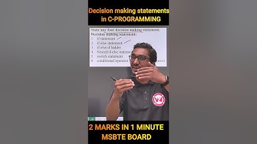 DECISION MAKING STATEMENTS IN C | AKSHAY SIR | PIC Diploma SEM-2