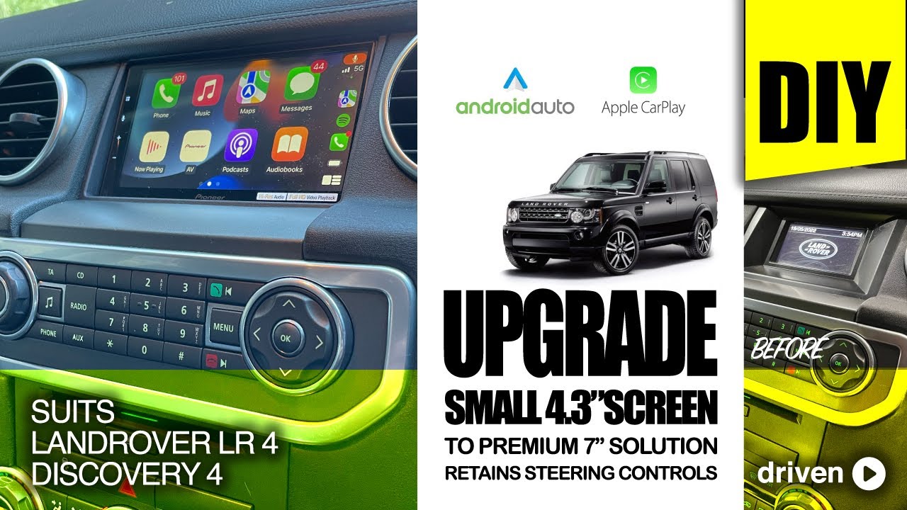 Discovery 4 CarPlay Retrofit Complete 'Plug & Play' 4.3" to 7