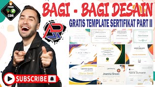 PARTII 10 Desain TEMPLATE SERTIFIKAT GRATIS FULL FREE DOWNLOAD CDR